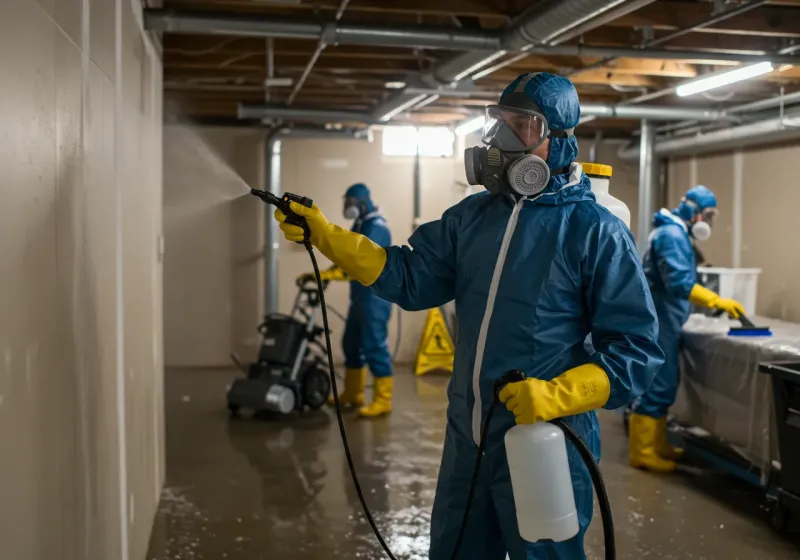 Basement Sanitization and Antimicrobial Treatment process in Broken Arrow, OK